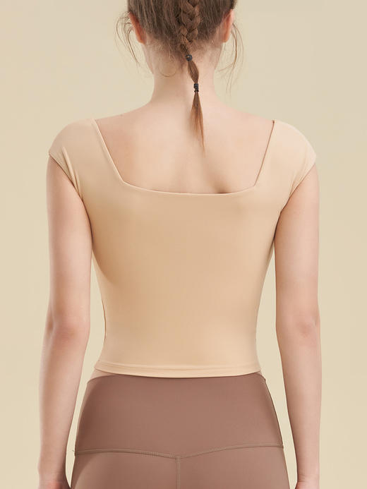 【带胸垫】方领晚礼服式文胸运动内衣裸感LULU瑜伽背心女BAM 000 MZ07 商品图1