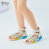 泰兰尼斯meta女童凉鞋2023夏季新款儿童时尚罗马鞋彩虹软底包头鞋 M18X3B2761 商品缩略图2