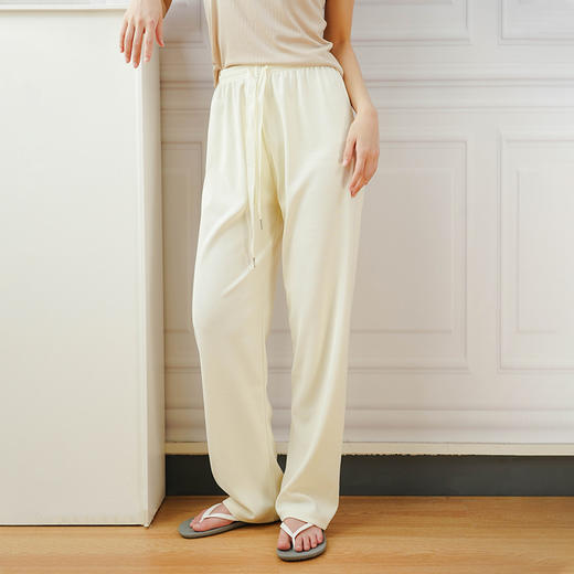 Avann肌理感高腰直筒拖地裤 商品图8