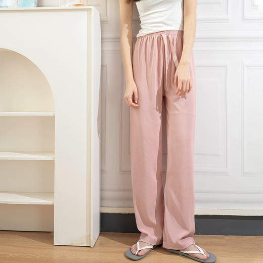 Avann肌理感高腰直筒拖地裤 商品图2