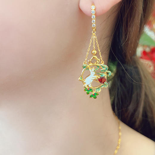 【宫里首饰】桂兔呈祥系列首饰 项链 耳饰 商品图2