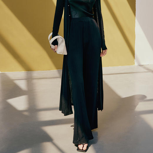 EITIE爱特爱夏季新款时尚百搭高腰显瘦长裤7405109 商品图3