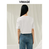 VIMAGE纬漫纪夏季新款时尚百搭打底舒适圆领印花短款T恤女V1902502 商品缩略图5