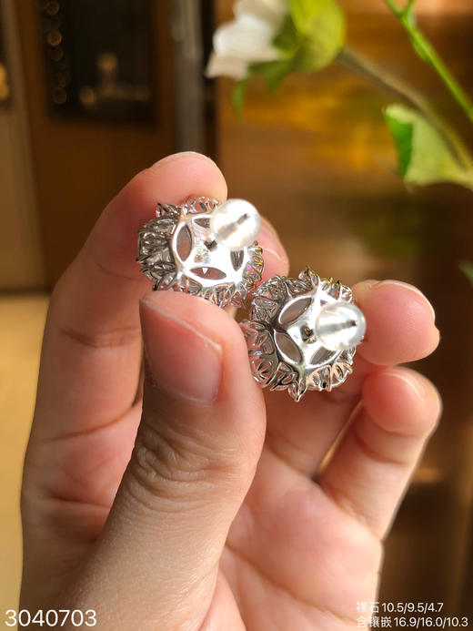 3040703，玻璃蛋面耳钉。具体价格微信咨询 商品图7