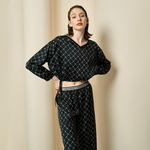 Solo seta真丝睡衣套装长袖桑蚕丝家居服丝绸休闲可外穿2025 商品图2