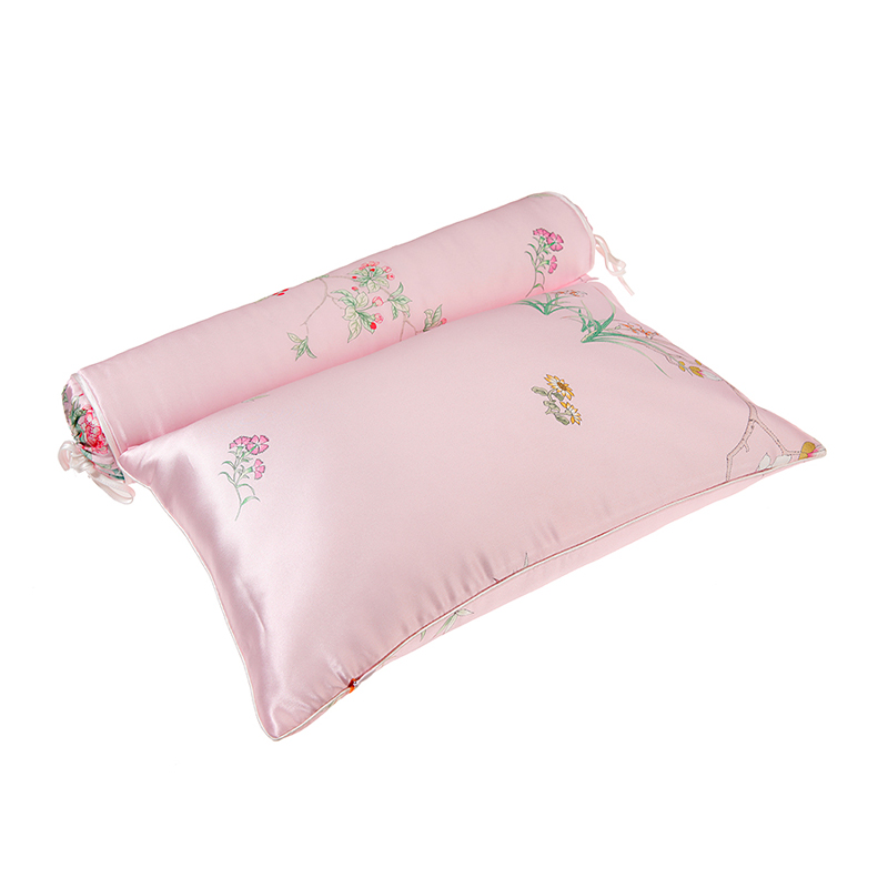 皇锦 真丝印花苦荞壳护颈枕头-玉堂富贵HJ11716