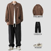 「三款配色！上衣+裤子」韩路日系男装 日系休闲套装男春季复古翻领夹克宽松直筒裤两件套上衣下装 商品缩略图0