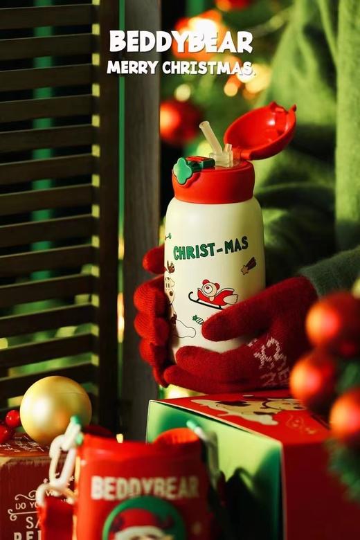 杯具熊魔法口袋保温杯四叶草儿童保温壶 商品图3