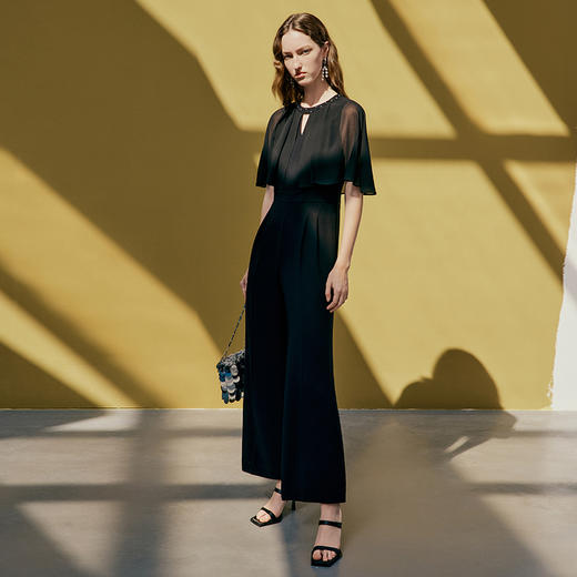 EITIE爱特爱夏季新款气质显瘦高腰连体裤7407109 商品图5