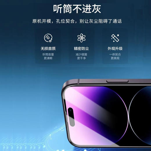 高铝防尘防静电全屏钢化膜适用于x  xr xsmax 11 12 13 14pro 商品图2