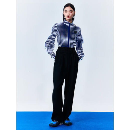 宽松直筒双腰头西裤 商品图2