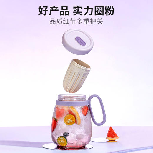 茶水分离玻璃吸管杯 快乐柠檬杯 商品图7