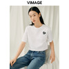 VIMAGE纬漫纪夏季新款时尚百搭打底舒适圆领印花短款T恤女V1902502 商品缩略图0