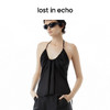 lost in echo设计师品牌抽绳褶皱可调节挂脖上衣背心 商品缩略图0
