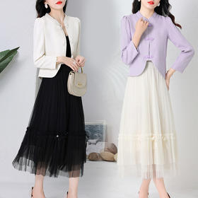 优雅百搭，复古改良旗袍套裙HR-YJHE2320-1