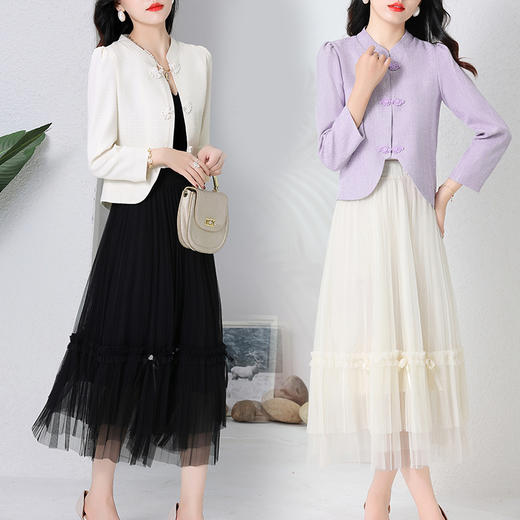 优雅百搭，复古改良旗袍套裙HR-YJHE2320-1 商品图0