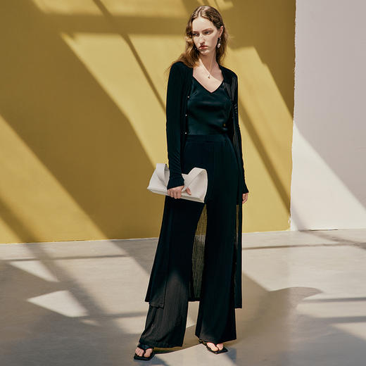 EITIE爱特爱夏季新款时尚百搭高腰显瘦长裤7405109 商品图1