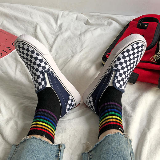 【YW】无忧购韩版ulzzang百搭情侣棋盘格子休闲鞋MIS-64(截单后7-10天发货)25年清仓捡漏 商品图10