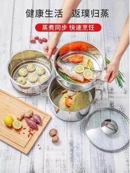 WMF不锈钢20CM汤锅带屉 商品图1