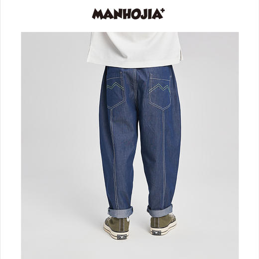 漫画家潮童装男童薄款牛仔裤2023新款春夏季防蚊透气宽松儿童裤子 商品图2