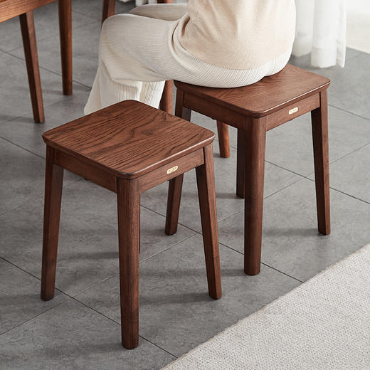 初心| 实木厚实方凳加厚款免安装 商品图2
