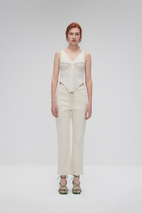 胸部褶皱泳衣式背心