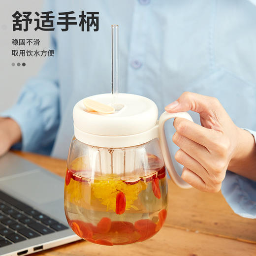 茶水分离玻璃吸管杯 快乐柠檬杯 商品图8