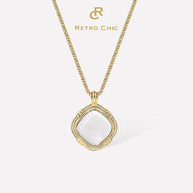 Retro Chic 意大利复古时尚首饰 复古白石项链