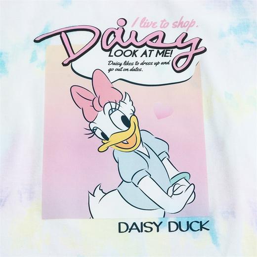 【商场同款】迪士尼童装女童短袖T恤夏季时尚扎染清爽洋气黛丝卡通纯棉上衣 商品图3