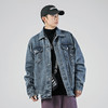 「两款配色」韩路日系男装 牛仔夹克男2023春季新款复古水洗宽松翻领休闲外套上衣 商品缩略图1