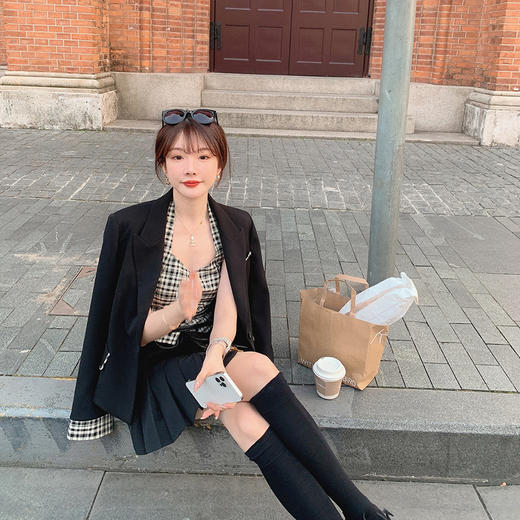 金蘑菇菇【圣马丁西装】时髦甜女孩 小个子休闲小西装 商品图0