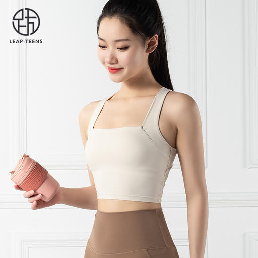 跃牌【禅语梵心系列】裸感无痕防震聚拢瑜伽文胸一片式无痕裸感提臀瑜伽裤F2151（可拆胸垫）+F2117 商品图4