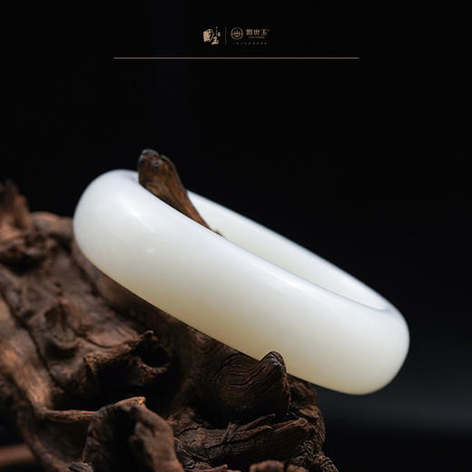 新疆国玉盟世玉和田玉糖羊脂玉手镯58.5圈口【带证书·顺丰物流】 商品图2