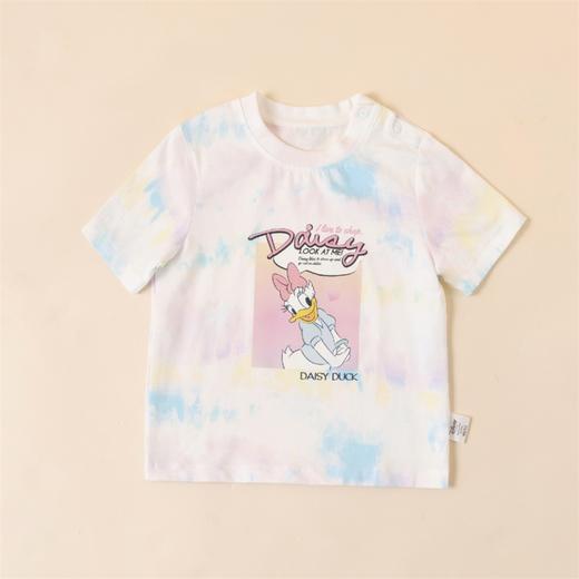 【商场同款】迪士尼童装女童短袖T恤夏季时尚扎染清爽洋气黛丝卡通纯棉上衣 商品图7