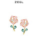 ZEGL粉色玫瑰花耳环女小众设计感高级森系耳钉925银针春夏耳饰品 商品缩略图3