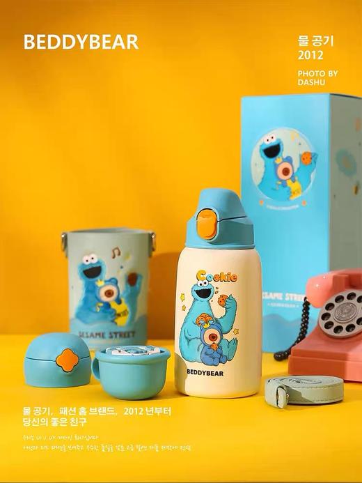 杯具熊芝麻街联名系列四叶草儿童保温壶(一杯三盖） 商品图9