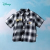 【商场同款】迪士尼童装儿童时尚格纹短袖衬衫洋气酷帅BOY唐老鸭卡通纯棉衬衣 商品缩略图0