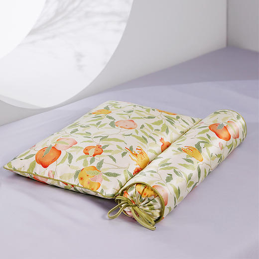 皇锦真丝印花护颈枕-四季三多HJ11678 商品图3