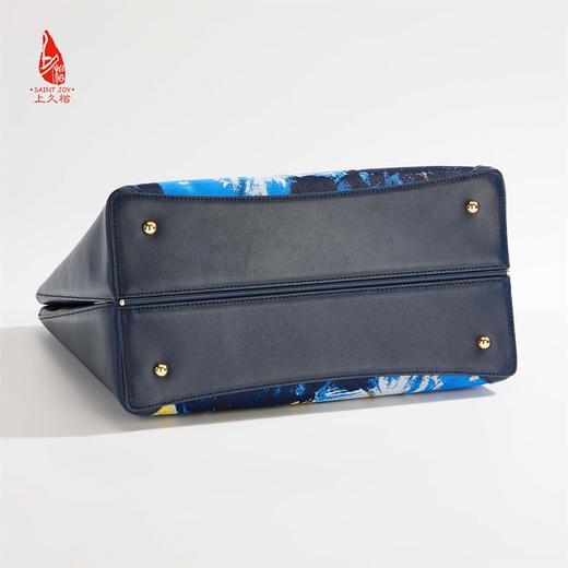 SAINTJOY/上久楷 女士宋锦拎包 无题·深蓝 吴大羽《无题》合作款拎包  BWS18A1701 商品图7