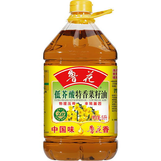 鲁花特香压榨菜籽油5L/桶 非转基因低芥酸食用油特香菜籽油5升 商品图0