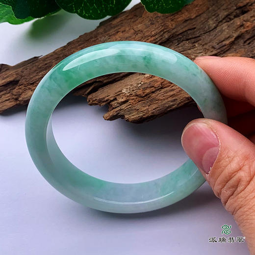 派瑞翡翠 翡翠手镯 糯种 飘花 商品图2