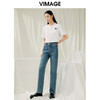 VIMAGE纬漫纪夏季新款时尚百搭打底舒适圆领印花短款T恤女V1902502 商品缩略图2