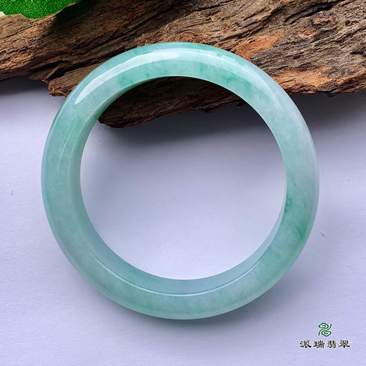 派瑞翡翠 翡翠手镯 糯种 飘花 商品图4