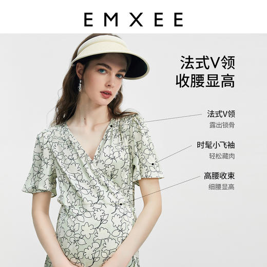 【限时会员价】嫚熙孕妇装时尚洋气时髦裙子孕期显气质碎花连衣裙春夏新款 商品图2