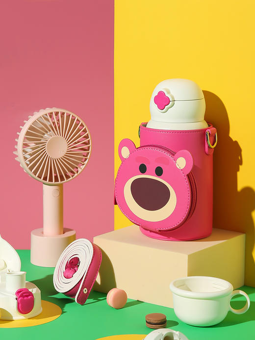 杯具熊四叶草儿童保温壶(特写草莓熊） 商品图4