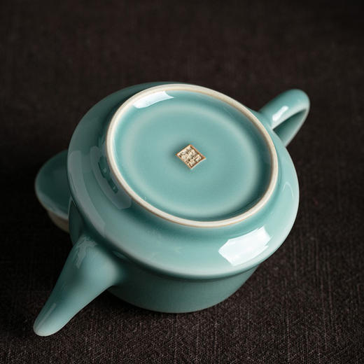 尚唐丨弟窑尚粉茶具 青润茶壶 龙泉青瓷 单壶 190ml 15.5*8cm 商品图5