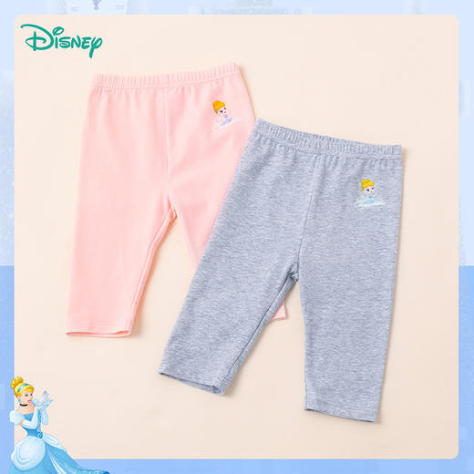 【商场同款】迪士尼童装女童七分打底裤夏季清爽薄透气打底中大童公主宝宝长裤 商品图5
