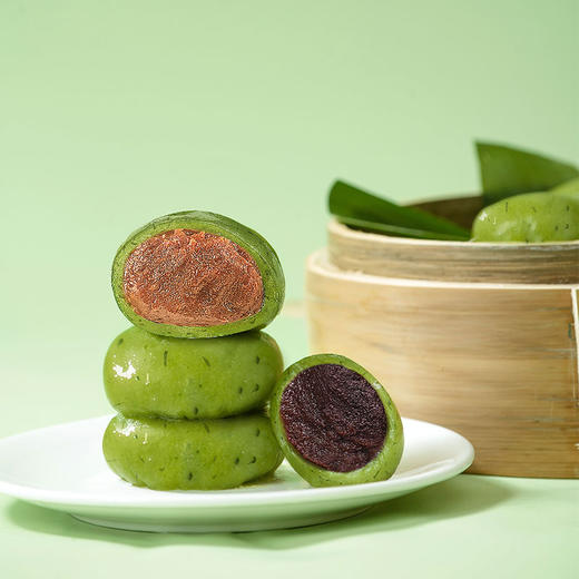 【建议收到后及时补充，口味更佳哦】艾草青团 经典红豆沙/山楂味绵密香醇 每日新鲜 下单现做现发 商品图1