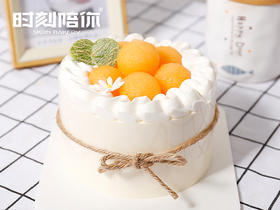 2磅蜜瓜啵啵 动物奶油水果下午茶