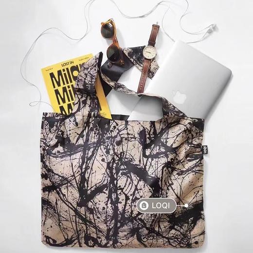 德国LOQI 时尚艺术环保万用袋 JP.32鳕鱼 折叠收纳大容量单肩手提旅行必备购物袋承重40斤防泼水潮流时尚包 商品图1